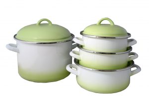 Green shaded pots